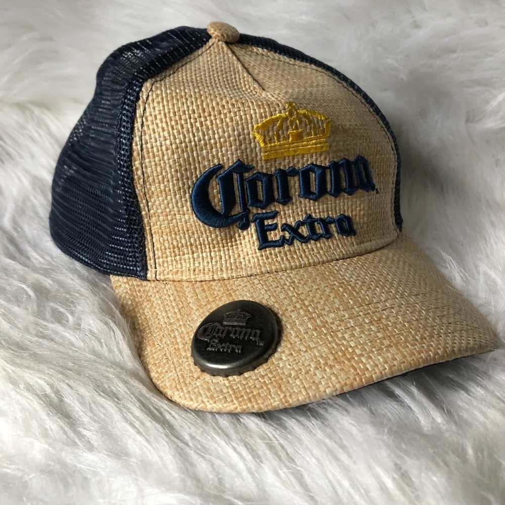Corona‎ Extra Hat Logo Mens Bottle Opener Adjustable Snap Back Trucker